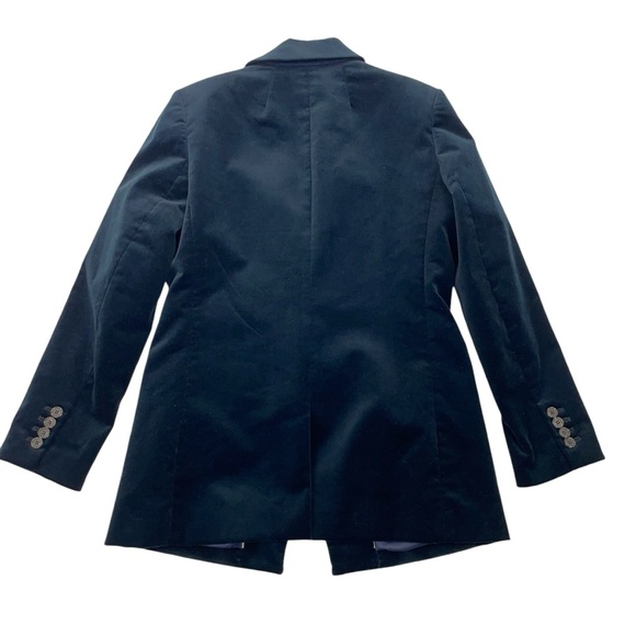 J. Crew Willa Stretch Velveteen Blazer 4 Blue - Picture 9 of 15